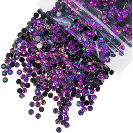 qiipii qiipii 10000PCS 2mm Vibrant Purple AB Resin Rhinestones for Crafting SS6 Flatback Jelly Stones Bulk Colorful Rose AB Diamonds Gems Charms for Nails Face Eyes Makeup Tumblers Bottles DIY Crafts Clothes