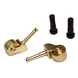Brass Piano Wheels For Spinet Console Verticle Piano - For Front Legs - 1 Pair