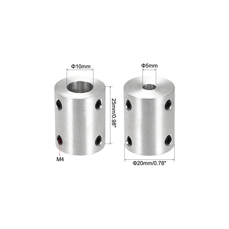 sourcing map Shaft Coupling Connector 5 mm to 10 mm