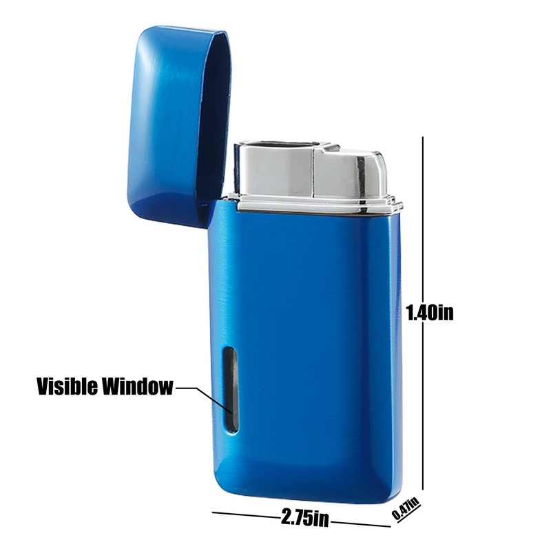 Futlidys 2 Pack Mini Torch Lighter Butane Refillable, Double Flame
