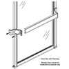 Brushed Nickel Towel Bar with Black Nylon Brackets for Bypass