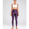 Sghenr Women's High Waisted Yoga Pants Tummy Control Shiny Sports