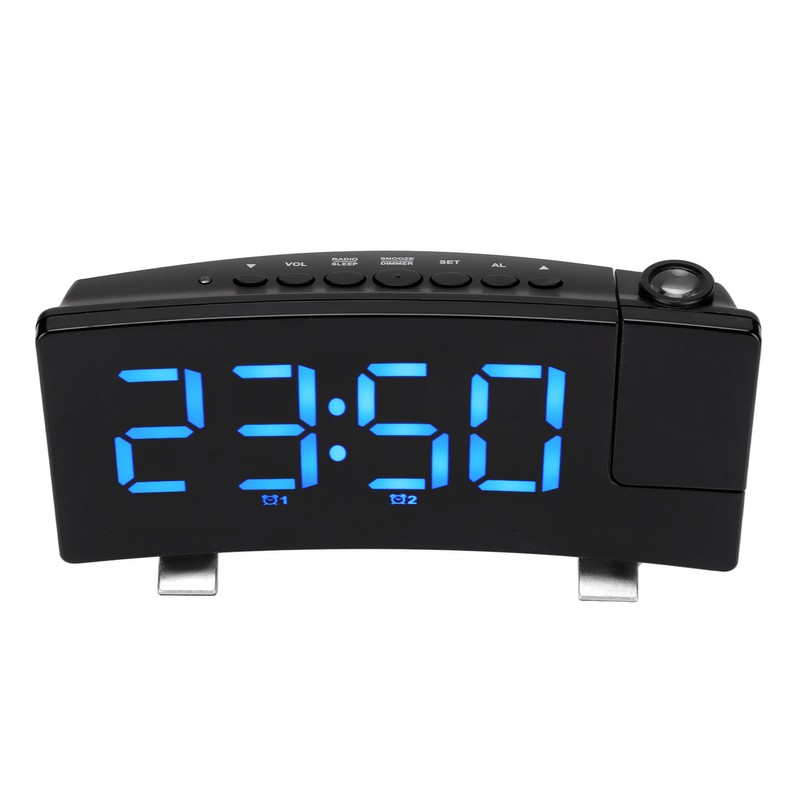 Digital Alarm Clock 180° Projection On Ceiling Wall USB Powered