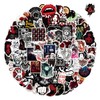 Tabanzhe Horror Gothic Stickers-100PCS Cool Waterproof Punk Gothic Decals Red