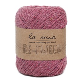 1 Ball La Mia Re-Tweed Hilo de tejer, %40 % lana %40 poliéster %20 acrílico, 3.5 onzas (100 g) / 202 años (185 m), Worsted, Dusty Pink - L140