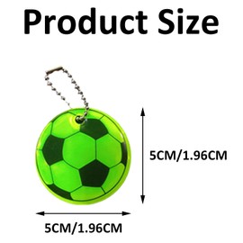 ARROMI 24PCS Football Keyrings for Boys, Kids Keyrings for School Bags, Reflective Pendant for Kids Boy Backpack, Party Favors, Decorations, Soccer Party Bag Filler