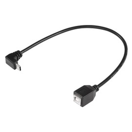 SinLoon USB C Printer Cable, USB C to USB B Printer Cable, USB B 2.0 Female to USB C Male 90 Degree Printer Cable for Printers,Scanner,MIDI Controller DJ Controller(- 0.3M)