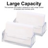 BRITECO Clear Acrylic Business Card Holder Stand - 2 Pack