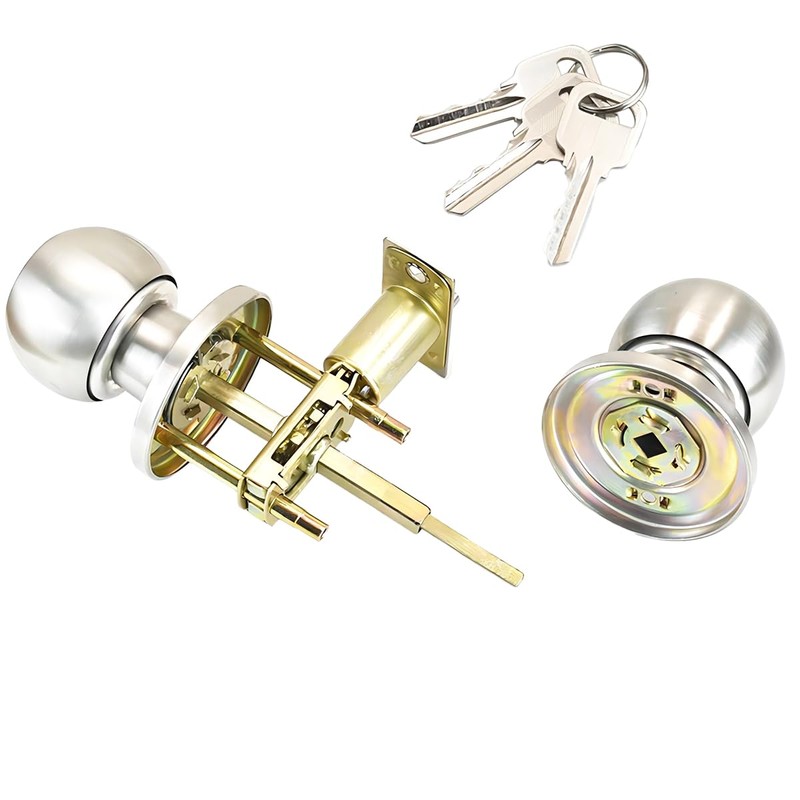 Qrity Stainless Steel Entracne Passage Door Handle Lock Knobs Lockset