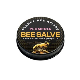 PLUMERIA Hand Salve, Skin Care, Healing Balm, Dry Skin Salve with Beeswax and Propolis, Skin Repair, Moisturizer, All Natural, Planet Bee Apiary PLUMERIA BEE SALVE 1 Ounce