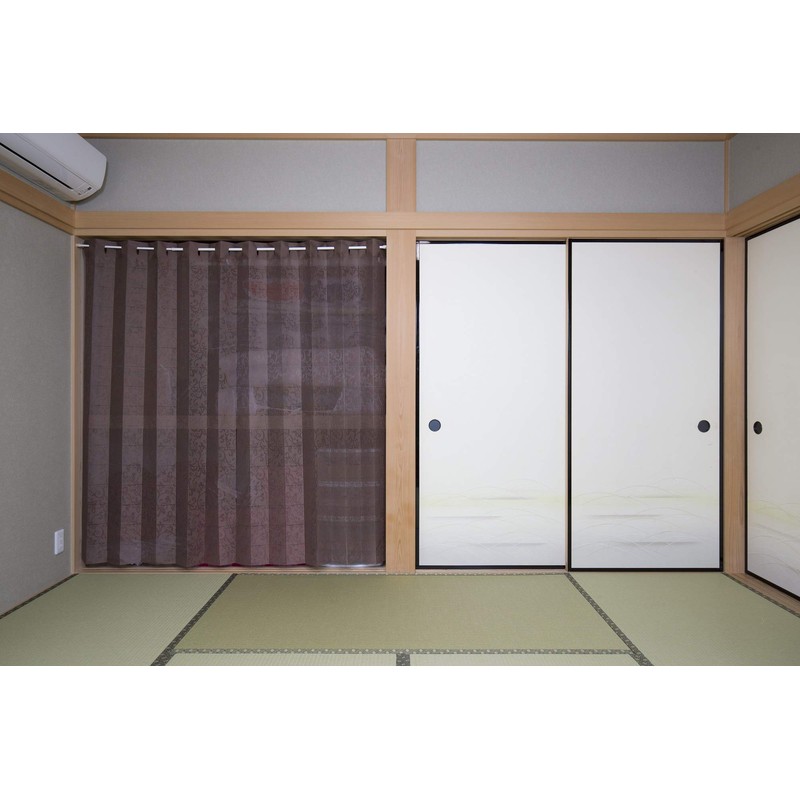 Accordion Curtain for Closet (Brown/2 Panels)