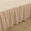 Tufted Dot Bed Skirt Queen Size,Ruffled Bed Skirt with Split