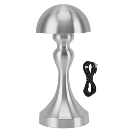 LED Cordless Table Lamp Modern 1800mAh Rechargeable Battery Touch Control Desk Lamp Tapered Shape Portable Table Light Silver