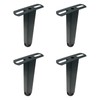 Dnyta 4Pcs 8 Inch Furniture Legs Black Adjustable Tapered Metal