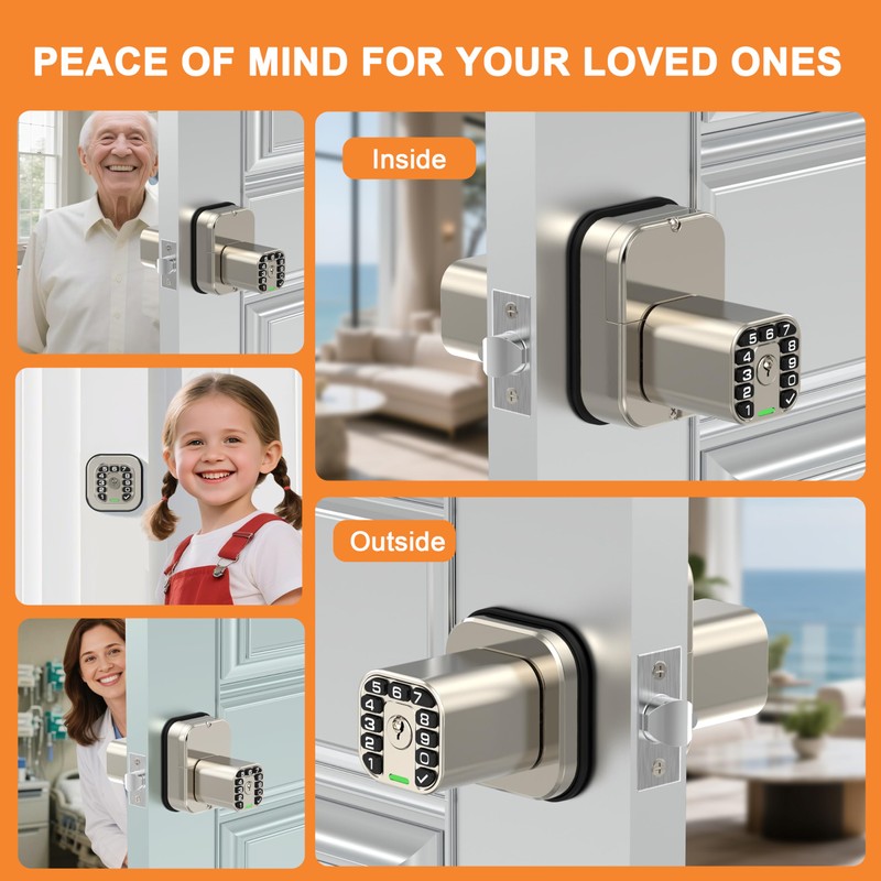 Richelock IU52 Double-Sided Keypad Door Lock, All-Weather, Fully Waterproof Keyless