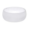 Ruvati 12 inch Bathroom Vessel Sink Round White Circular Above