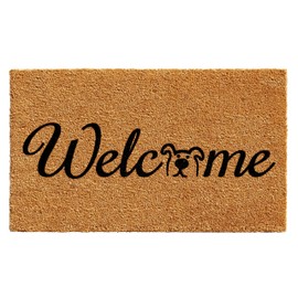 Calloway Mills 102471729 Doggie Welcome Doormat, 17"x 29", Natural/Black