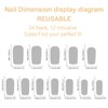 Hebterrka Pack of 24 French Tips Press On Nails, Short