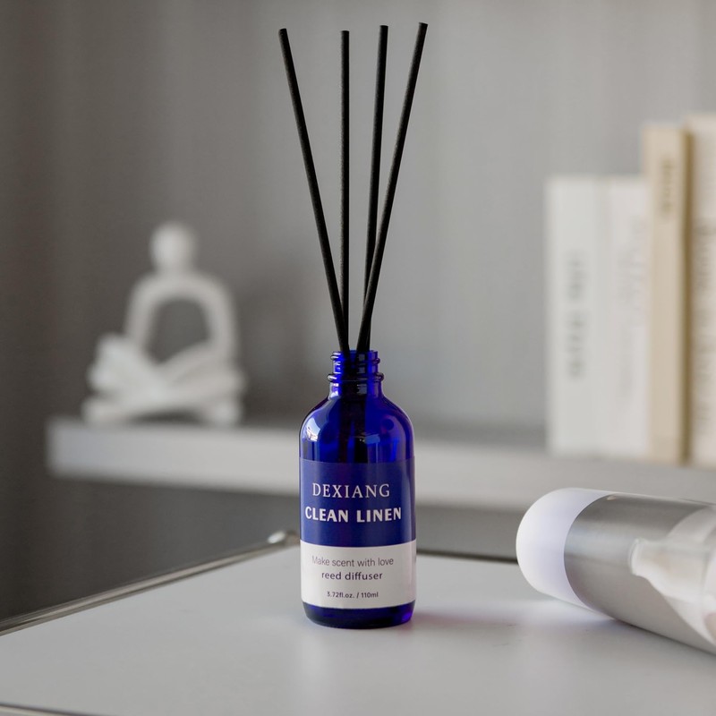 Reed Diffuser Set - 3.72 Oz (110ml) Clean Linen Aroma,