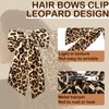 elook Hair Bows Clip, 2 PCS Leopard Print Hairclip, Hair