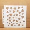 Lottoyday Heart DIY Hollow Design PET Plastic Stencil, Perfect for