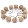 Zenia Natural Jute knobs Monkey Fist Knobs Door Cabinet Drawer