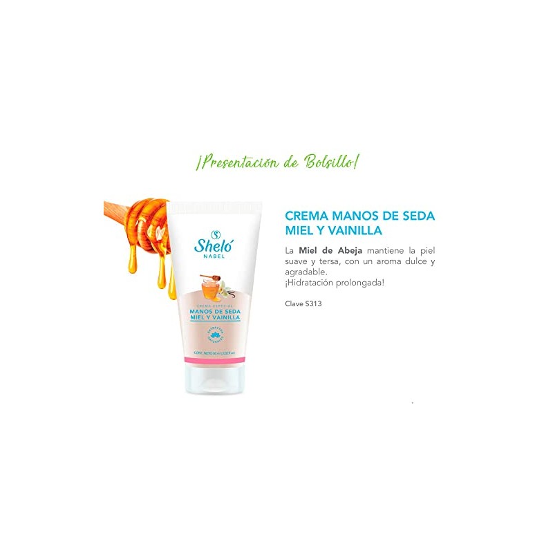 Sheló NABEL Crema De Manos De Seda, Miel Y Vainilla
