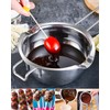 Stainless Steel Double Boiler Pot with 600ML for Melting Chocolate,