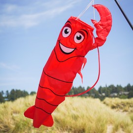 In the Breeze 5010 — 3D Lobster Windsock — Hanging Outdoor Beach Decoration for Homes, Gardens, Yards