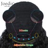 Joedir 32" Long Deep Curly Wavy Lace Front Synthetic Wigs