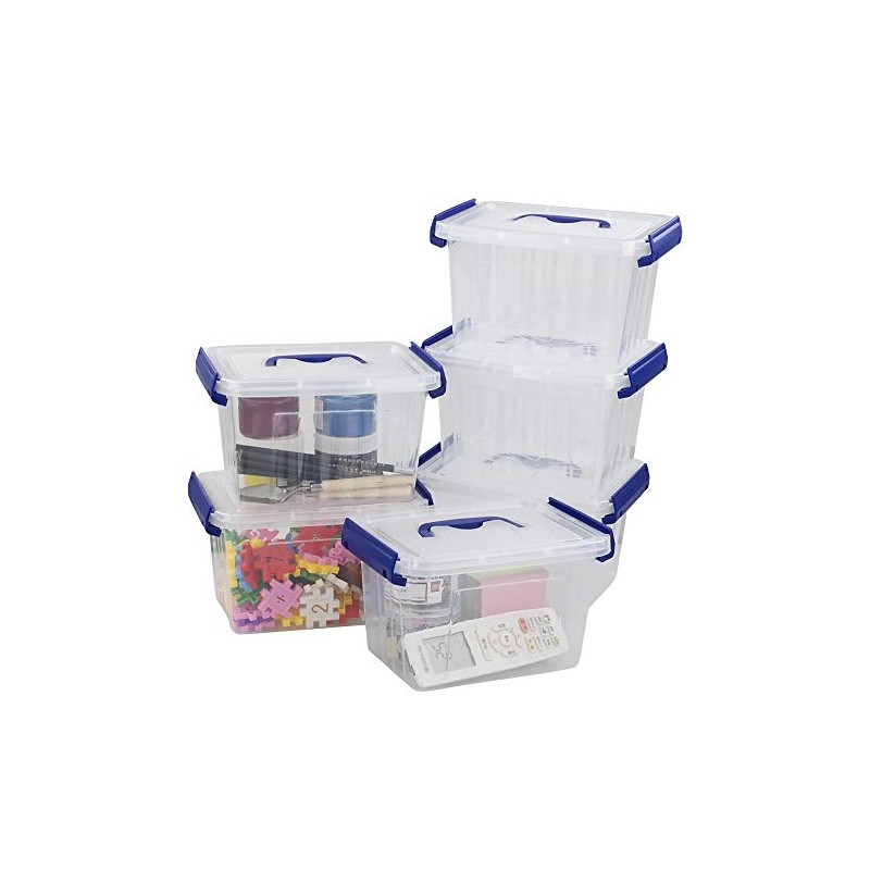 Farmoon Farmoon Small Clear Storage Box, Plastic Boxes with Lid