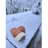 Lekra Lambskin Mittens Cognac Size 10
