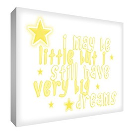 Feel Good Art Thick Solid Fronted Canvas Newborn Baby Gift (30 x 20 cm, Yellow)