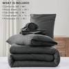 Anluoer Dark Grey Twin Comforter Set 5 Pieces, Bed in