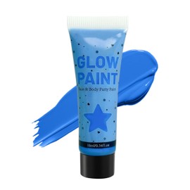 MAEPEOR Cream Face Body Paint 8 Colors Water Based Washable Face Paint Non-Toxic Full Body Paint for Adults and Children (02 Blue)