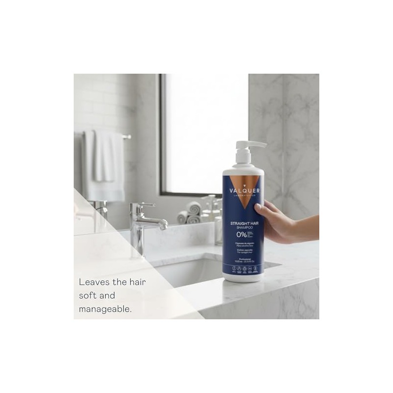 VALQUER Straight Hair Shampoo | 1 L