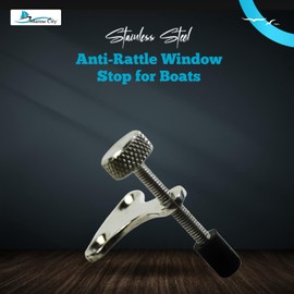 MARINE CITY Anti-Rattle Window Stop – 304 Stainless Steel, Corrosion-Resistant Boat Lock, 1-5/8" Height, for Boats, Yachts, Marines (Pack of 1)