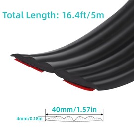 DIY Decorative Lines Peel and Stick Wall Molding Trim Wall Corner Protector Self Adhesive Flexible Inside & Outside Molding Trim for Wall, Floor, Table and Door Frame 1.5in x 16.4ft (Black)