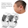 1 Par Clips de Oreja con Estilo de Acero Inoxidable