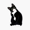 DH Jewelry Tuxedo Cat Transparent StickerVinyl Waterproof Sticker Decal Car