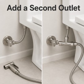 G1/2 Inch Stainless Steel Toilet Diverter Valve – Three-Way T-Valve for Bidet Sprayer and Shower Connections