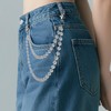 Rhinestone Pants Chain, Stylish Dainty Ceramic Beads Pants Chain Belt