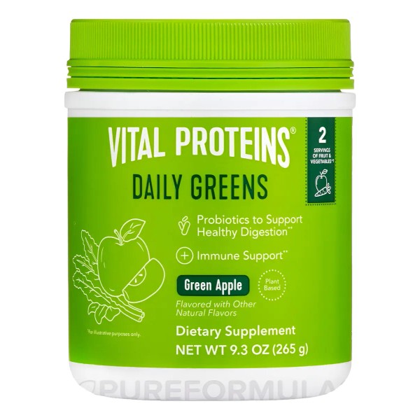 Vital Proteins Daily Greens 265 Gr Sabor Manzana Verde