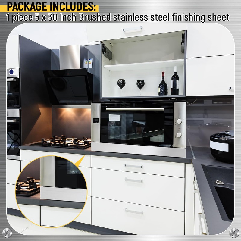 304 Brushed Stainless Steel Finishing Sheet Metal Gap Filler Trim