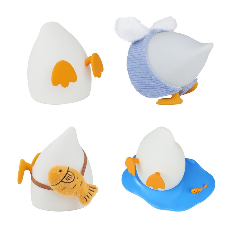 Cartoon Duck Night Light USB Rechargeable Silicone Pat Night Light