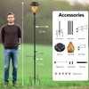 LUJII 6.8FT Solar Shepherds Hooks for Outdoors, Decorative RGB Lights,
