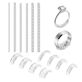 SSKHE 14PCS Invisible Ring Size Adjuster for Any Rings,Ring Adjuster Fit,The Regulator of Ring Tightener for Women and Men