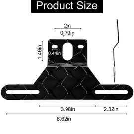 Trailer License Plate Bracket, Aluminum Heavy-Duty Car License Plate Frames Holder, Utility Car Tag Frame Kit Accessories with Mounting Screws and Caps for Trucks Trailers Rvs Boats(Black)