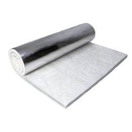 SIMOND STORE Aluminum Foil Faced Ceramic Fiber Blanket - 8# Density - 1/2" x 24" x 60" - 2400F - High Temperature Insulation for Furnace Kiln Forge Fireplace Pizza Oven Stove HVAC Welding Soldering