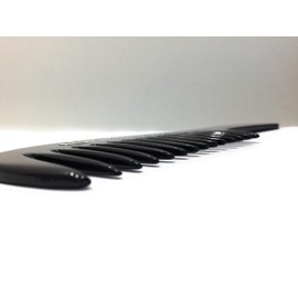 Strähnenboy Afro Styling Comb Handmade Handle Comb Black Wide + Coarse Toothed 20 cm (205)